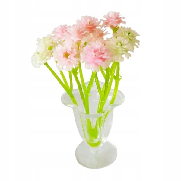 Mini fiore in vaso scala 1:12 decorazione miniatura stile bonsai rosa