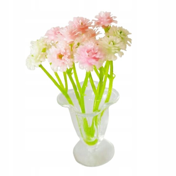 Mini fiore in vaso scala 1:12 decorazione miniatura stile bonsai rosa