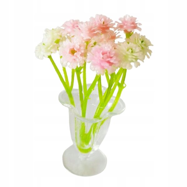 Mini fiore in vaso scala 1:12 decorazione miniatura stile bonsai rosa