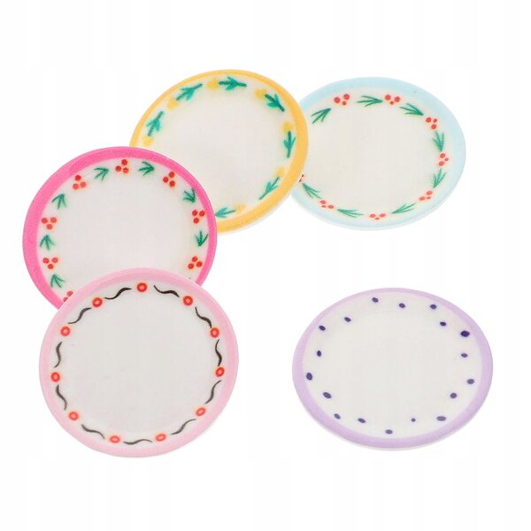 Lot de 10 Mini Talerzi décoratifs pour cuisine de maison de poupée en résine