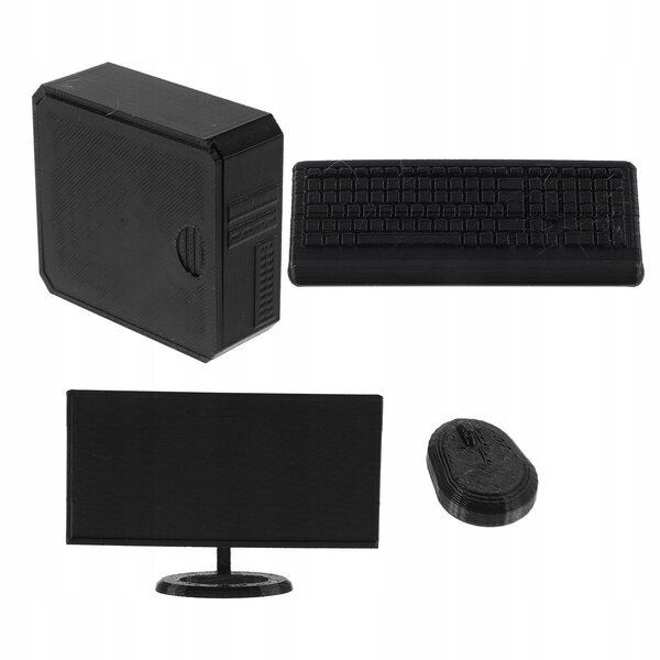 Set di Modelli Miniature Computer per Dollhouse - Accessori Sicuri e Realistici