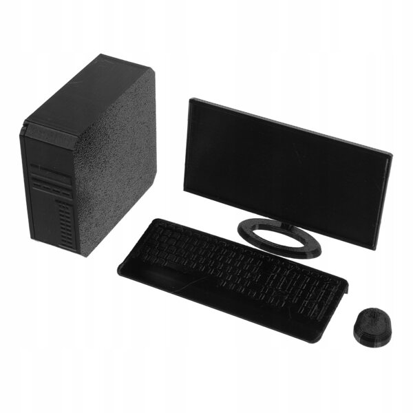 Set di Modelli Miniature Computer per Dollhouse - Accessori Sicuri e Realistici