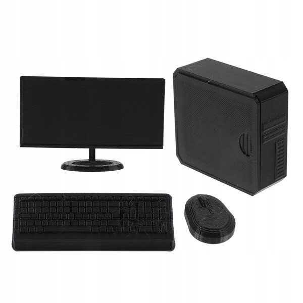Set di Modelli Miniature Computer per Dollhouse - Accessori Sicuri e Realistici