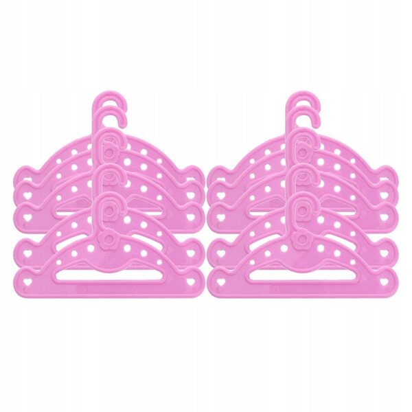 Lot de 10 cintres en plastique rose pour vêtements de poupée, pratiques et résistants