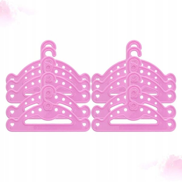 Lot de 10 cintres en plastique rose pour vêtements de poupée, pratiques et résistants