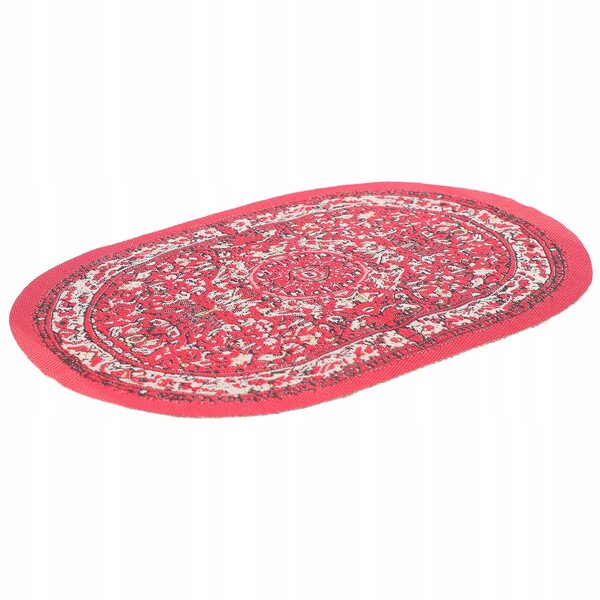 Mini tappeto rosso per la casa delle bambole, 15x9,5 cm, morbido e decorativo