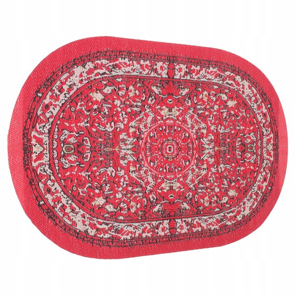 Mini tappeto rosso per la casa delle bambole, 15x9,5 cm, morbido e decorativo