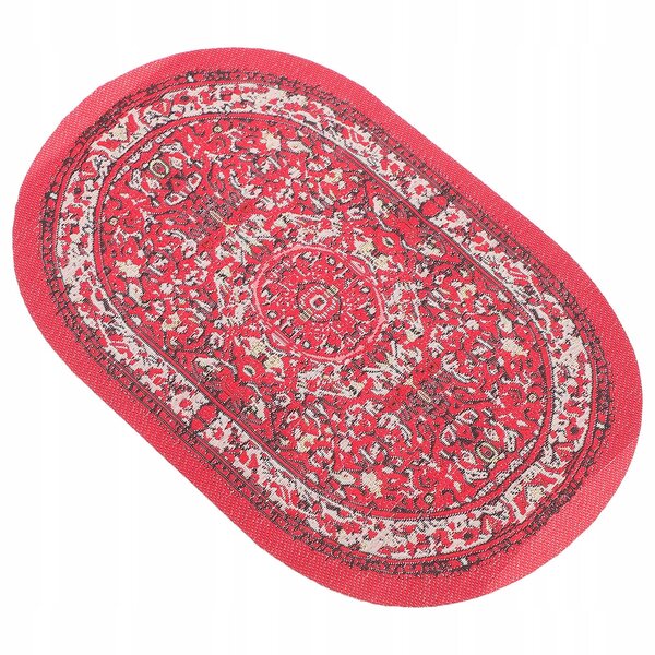 Mini tappeto rosso per la casa delle bambole, 15x9,5 cm, morbido e decorativo