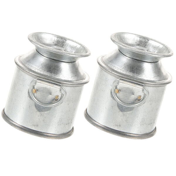 2 Stück dekorative Mini-Metalleimer für Puppenhaus 4,5 x 4 x 3 cm