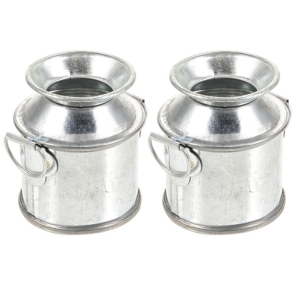 2 Stück dekorative Mini-Metalleimer für Puppenhaus 4,5 x 4 x 3 cm