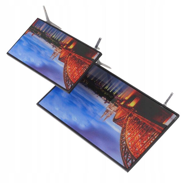 Mini Modello Televisore Decorativo per Case delle Bambole - Set 2 Pezzi