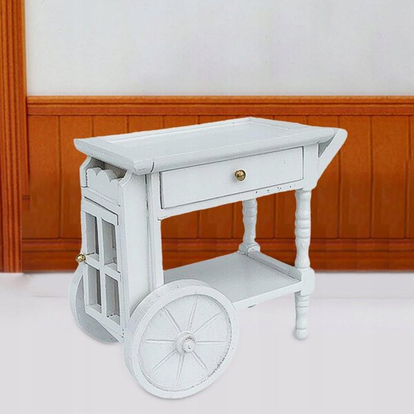 Küchenwagen aus Holz im Maßstab 1:12 für Miniaturen und Puppenhäuser