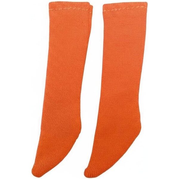 Einfarbige Slouch-Socken im Puppenstil, weiches und realistisches Orange