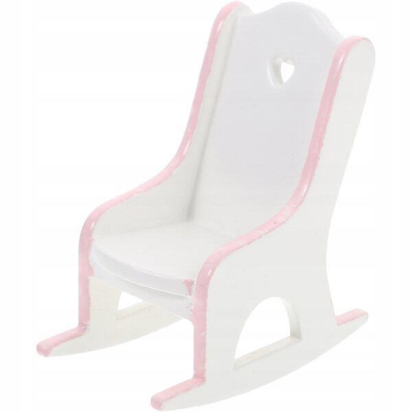 Fotel Bujany per Bambini in Legno Rosa, Accessorio per Casa delle Bambole