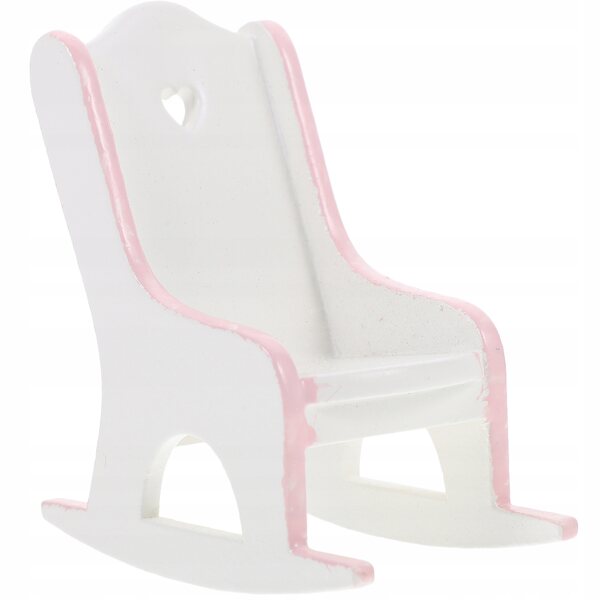 Fotel Bujany per Bambini in Legno Rosa, Accessorio per Casa delle Bambole