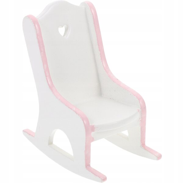 Fotel Bujany per Bambini in Legno Rosa, Accessorio per Casa delle Bambole