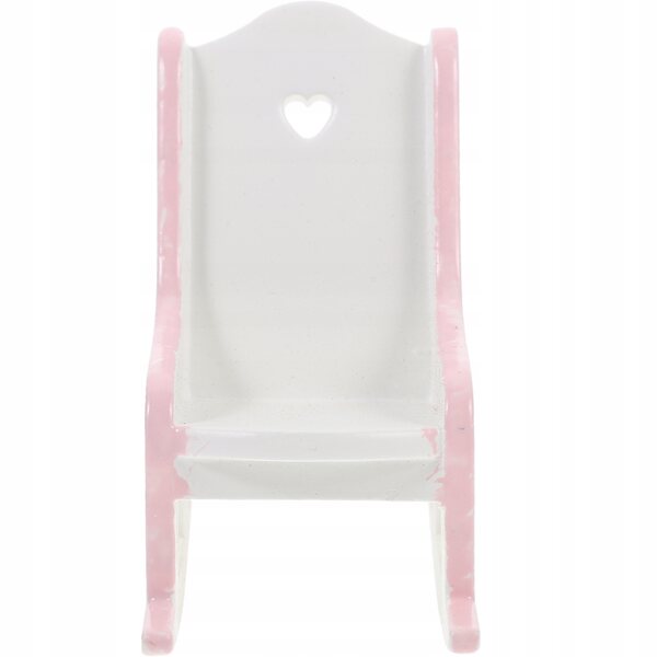 Fotel Bujany per Bambini in Legno Rosa, Accessorio per Casa delle Bambole