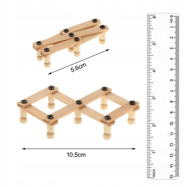 Scaffale a muro in legno per casa delle bambole 1/12 - accessorio decorativo miniatura