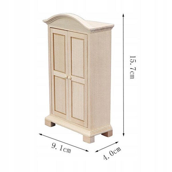 Miniatura armadio in legno per casa delle bambole 1:12 - accessorio arredo giochi
