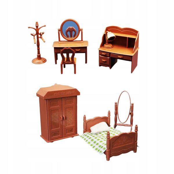 1:6 Miniatur-Möbelset für das Puppenzimmer aus Holz