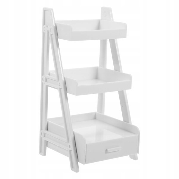 Mini Libreria Bianco in ABS per Casa delle Bambole - Mobile Decorativo Resistente