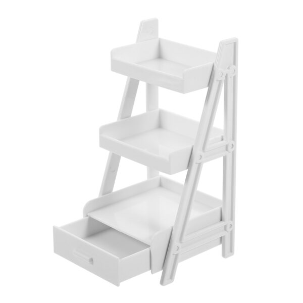 Mini Libreria Bianco in ABS per Casa delle Bambole - Mobile Decorativo Resistente