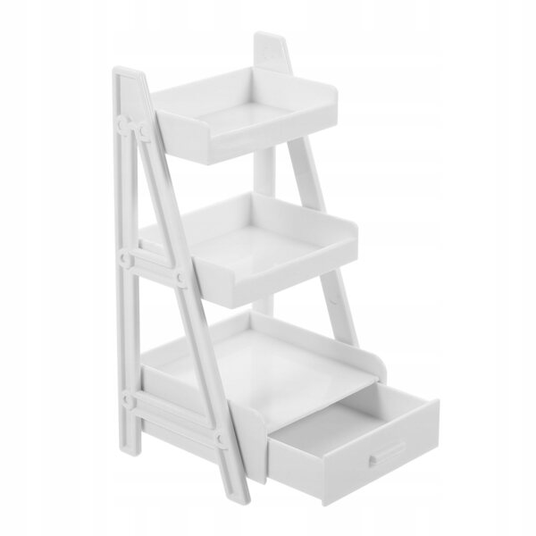 Mini Libreria Bianco in ABS per Casa delle Bambole - Mobile Decorativo Resistente