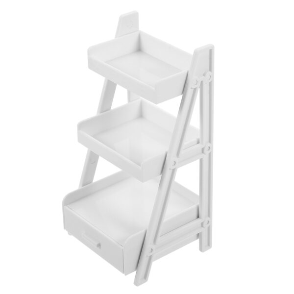 Mini Libreria Bianco in ABS per Casa delle Bambole - Mobile Decorativo Resistente