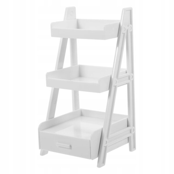 Mini Libreria Bianco in ABS per Casa delle Bambole - Mobile Decorativo Resistente