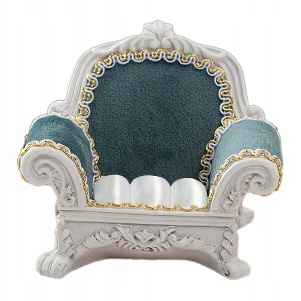 Miniatura Sofa 1/12 Elegante per Domelco delle Bambole Colore Ciemnoniebieski