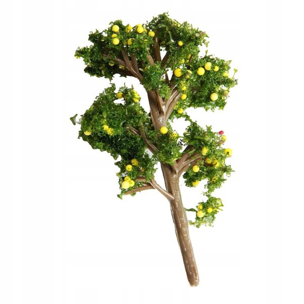 Lot de 5 modèles d'arbres fruitiers miniatures pour scénographie DIY 70mm