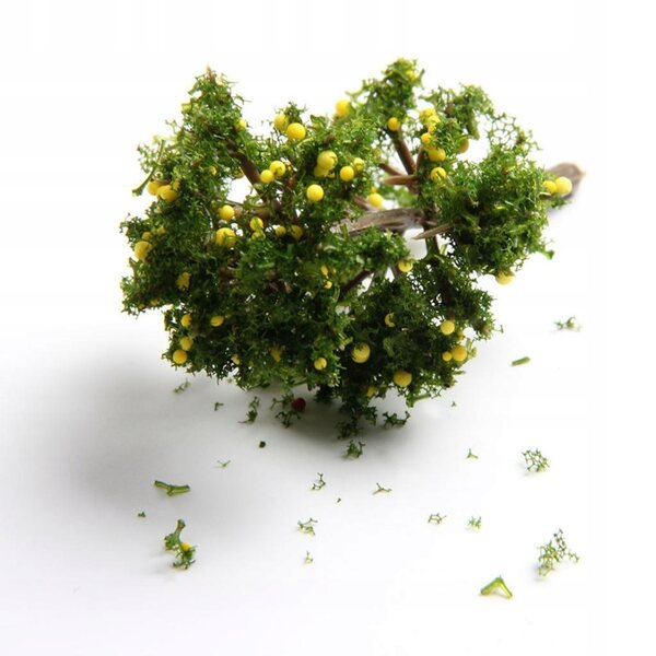 Lot de 5 modèles d'arbres fruitiers miniatures pour scénographie DIY 70mm