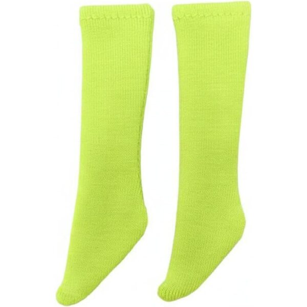 Fluoreszierende grüne Slouch Doll Einfarbige Socken für OB22- und OB24-Körper
