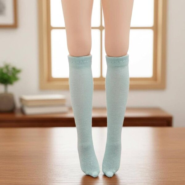 Fluoreszierende grüne Slouch Doll Einfarbige Socken für OB22- und OB24-Körper