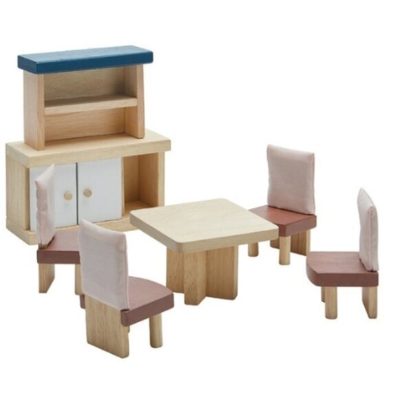 Holzmöbel-Set für Plan Toys Puppenhaus – Esszimmer