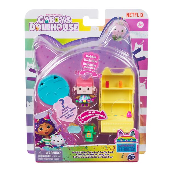 Gabby's Dollhouse Bobble Kitty Baby Box set mobili per casa delle bambole
