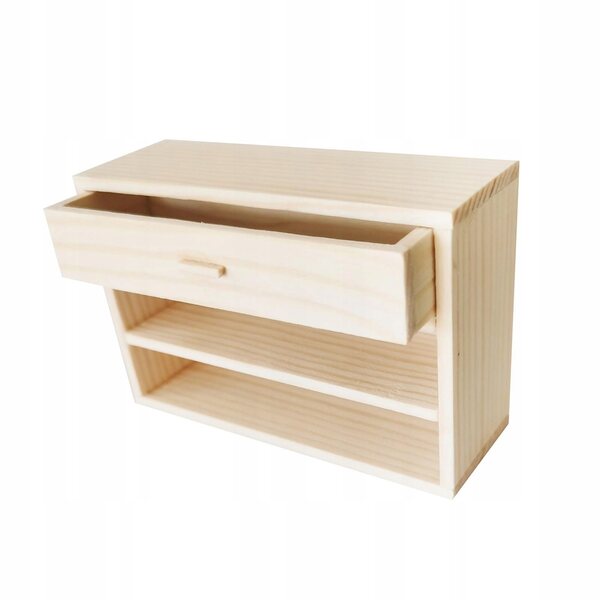 Holzmöbelminiatur für Puppenhaus mit Schublade im Maßstab 1:12