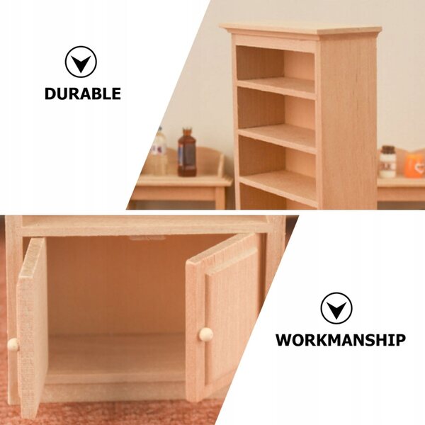 1/12 Holzmöbelminiatur für Puppenhaus – elegant und realistisch