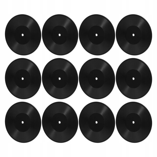 12SZT PLASTIKOWE MUZYCZNE AKCESORIA MINI WINYLE DO DOMKU LALEK