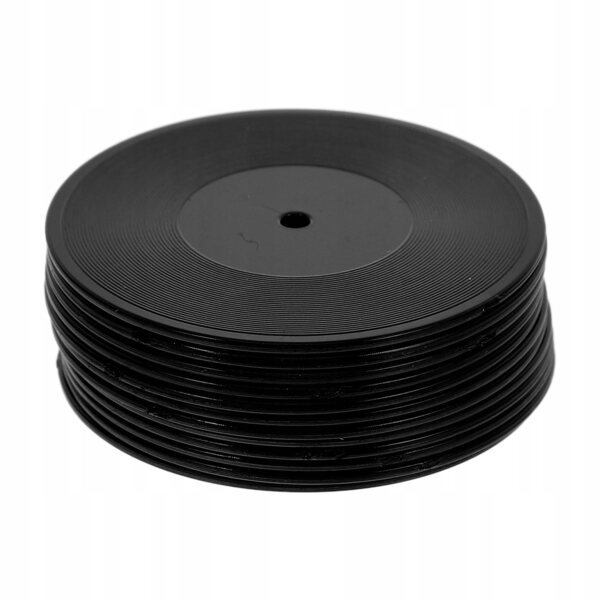 12SZT PLASTIKOWE MUZYCZNE AKCESORIA MINI WINYLE DO DOMKU LALEK