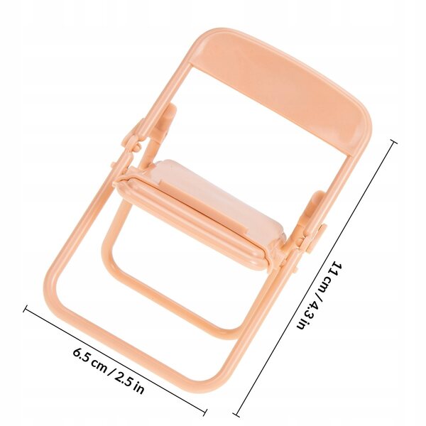 Mini sedie pieghevoli arancioni per casette delle bambole, set 2 pezzi