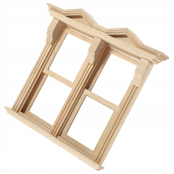 Miniatura finestra in legno per casetta delle bambole, resistente e decorativa