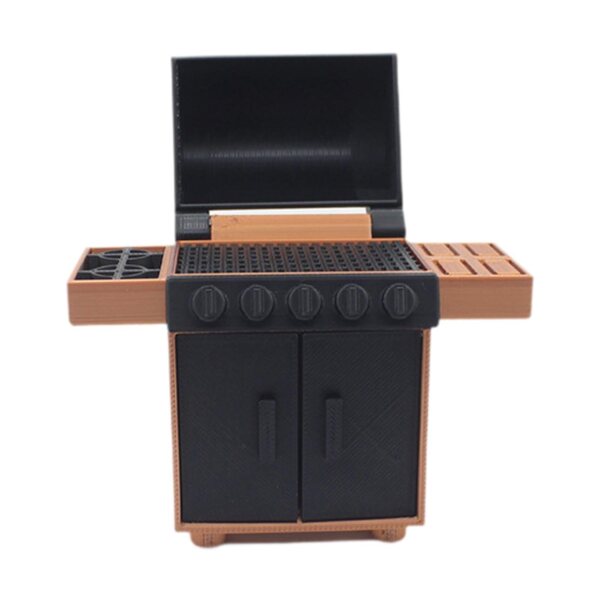 Mini modello grill per casa delle bambole scala 1:12, dettagli realistici e compatto
