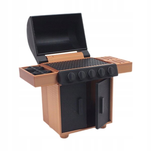 Mini modello grill per casa delle bambole scala 1:12, dettagli realistici e compatto