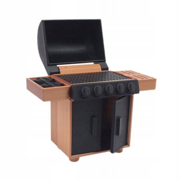 Mini modello grill per casa delle bambole scala 1:12, dettagli realistici e compatto