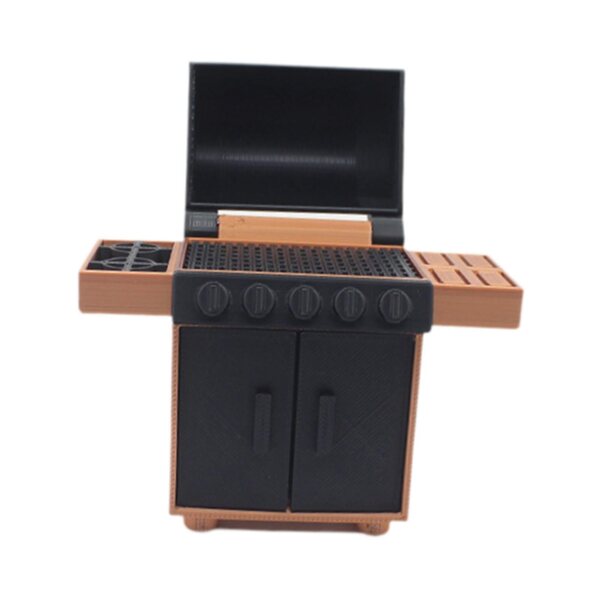Mini modello grill per casa delle bambole scala 1:12, dettagli realistici e compatto