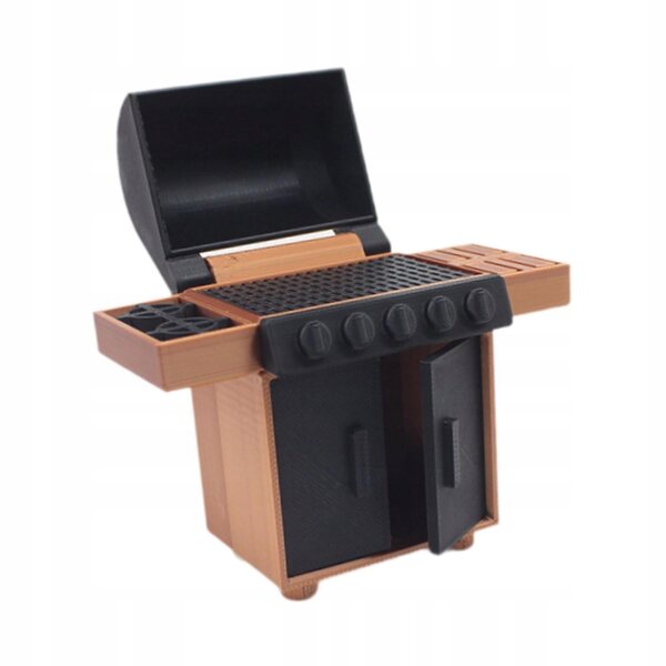 Mini modello grill per casa delle bambole scala 1:12, dettagli realistici e compatto