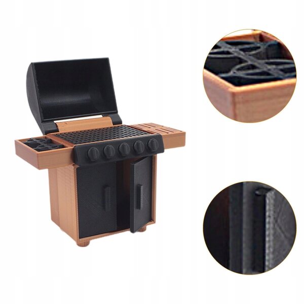 Mini modello grill per casa delle bambole scala 1:12, dettagli realistici e compatto