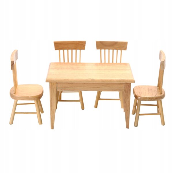 ZESTAW MINI MEBLI DO DOMKU DREWNIANYCH, ELEGANCKA DEKORACJA