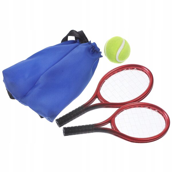 Dekorativer Mini-Tennisschläger für Minikoffer und bunte Plastiklandschaften
